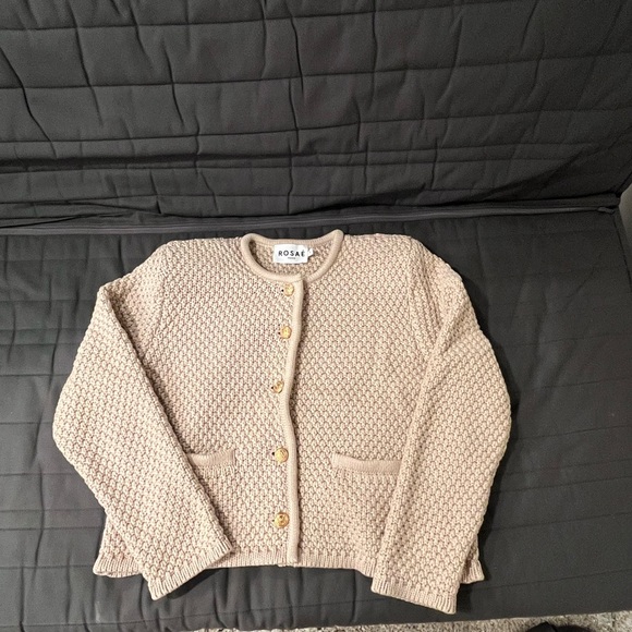 ROSAÉ PARIS LE FRANCISCO cardigan in Latte - Picture 2 of 7